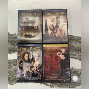 Lot 4 DVD - Lord of the Rings The Fellowship, Two Towers & Return of the King +1